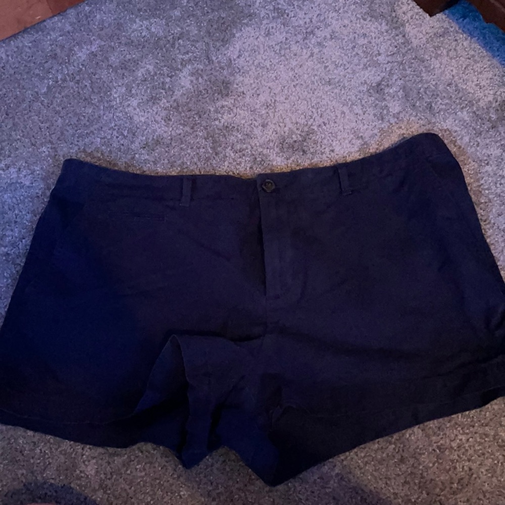 Navy Blue Cloth Short Shorts